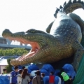 [ J1：第32節 徳島 vs 鳥栖 ]　こちらは一転、迫力満点の遊具が登場。巨大ワニの中を滑る、大き...