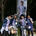 [ J2：第42節 福岡 vs 熊本 ]　アビ女５（事情により４名）。
「アビスパ大好き！」
「来年も...