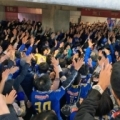 [ 第94回天皇杯 決勝 Ｇ大阪 vs 山形 ]　コンコースでは山形サポーターの決起集会が決行された。...