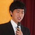 [ 讃岐：新加入選手記者会見の様子 ]　寛陽工業高校（韓国）から新加入したMFハン・チャンジュ選手。
...