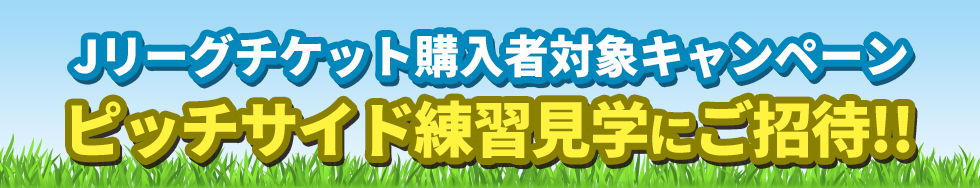 ピッチサイド練習見学