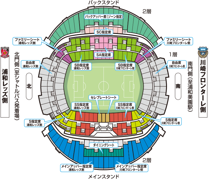 2/17　フジフィルムスーパーカップ　フロンターレ側カテゴリー7　１層　自由席　２枚 Jリーグ】スーパーカップは「FUJI FILM SUPER CUP」に！ 川崎F対天皇杯